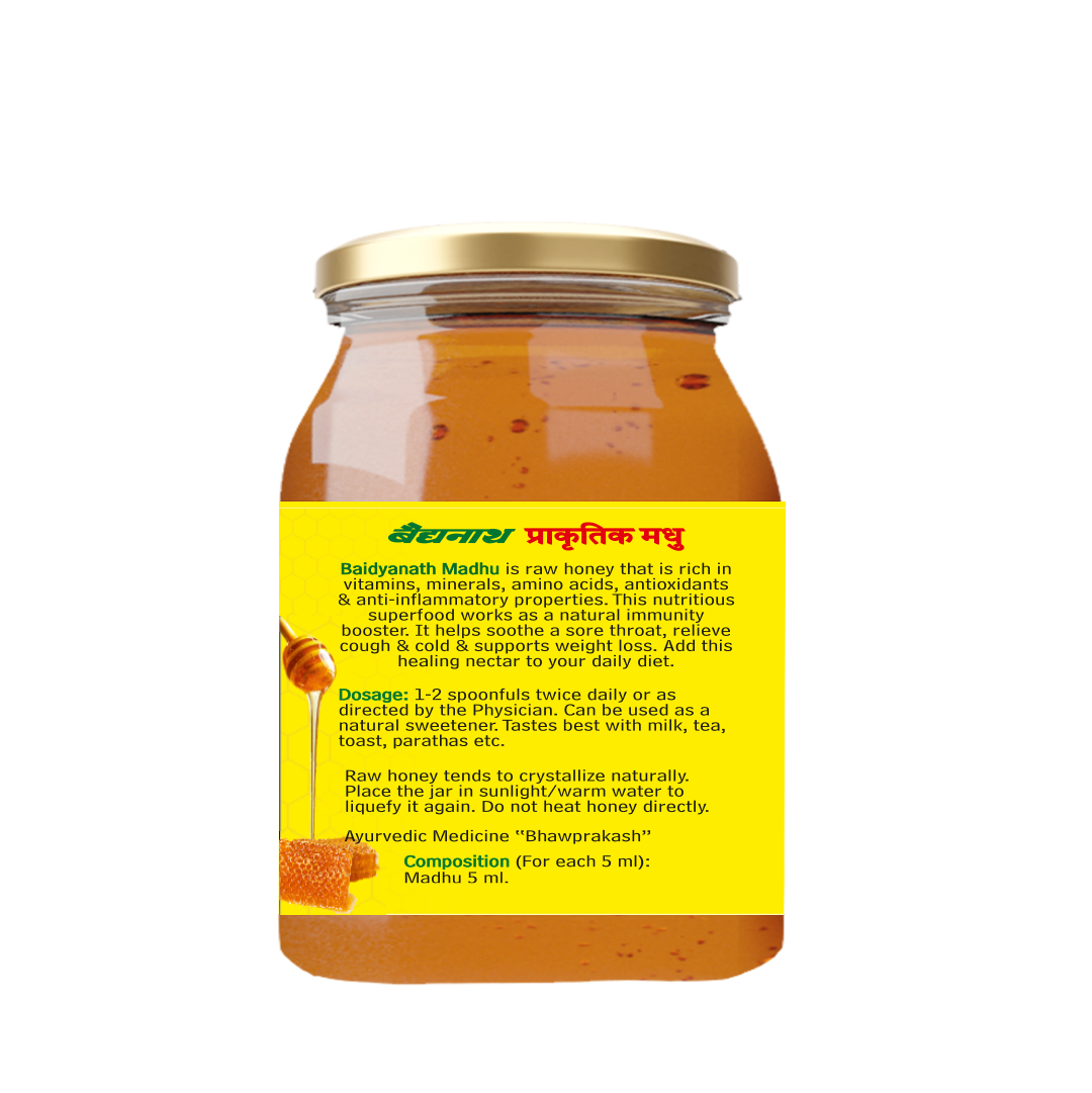 Baidyanath Madhu – Raw, Natural Honey with No Added Sugar - 500ml