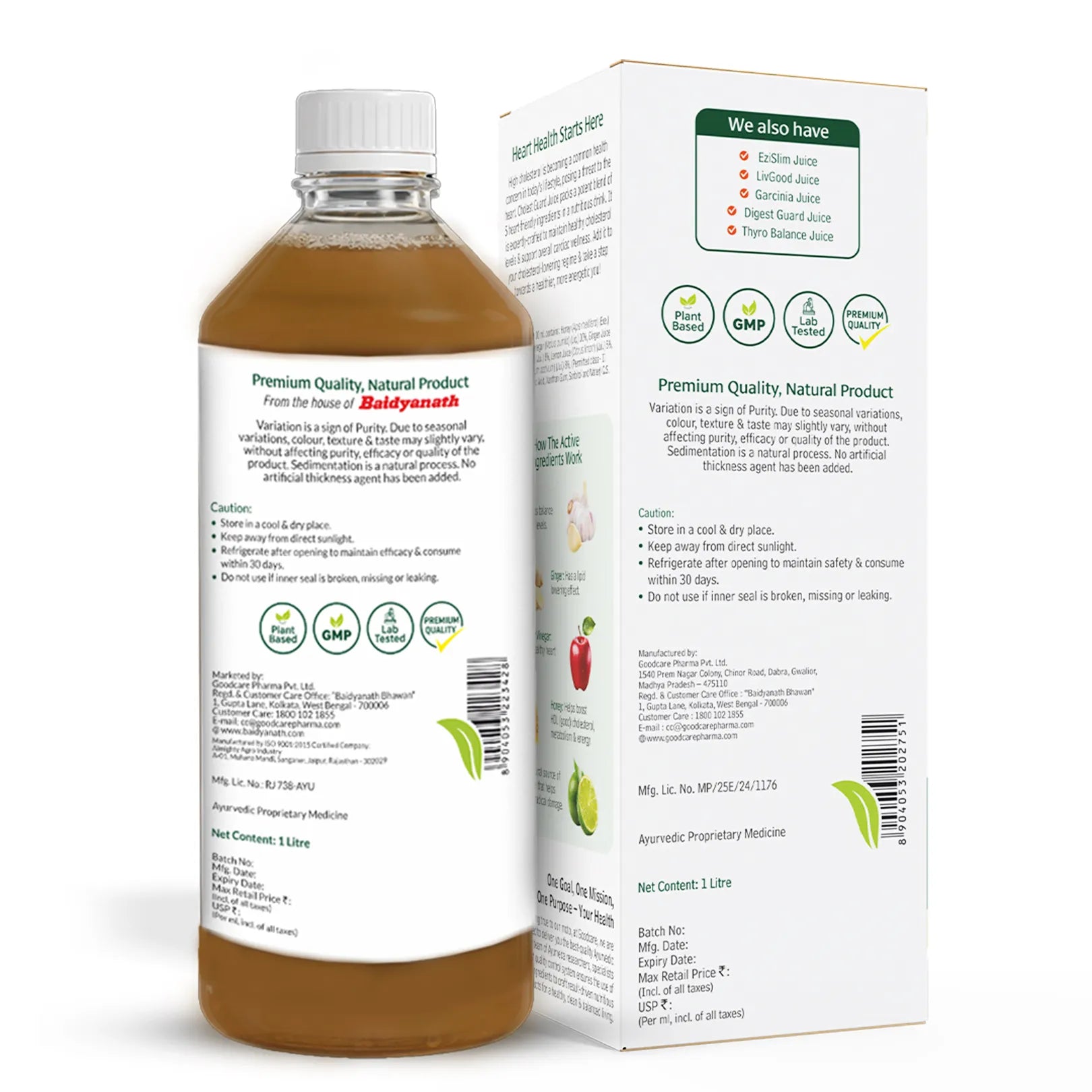 Goodcare Cholest Guard Juice-1 Ltr