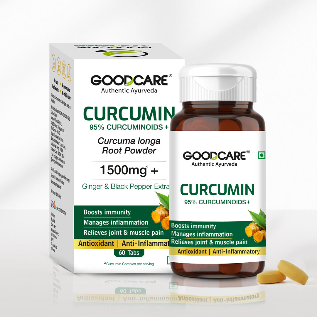 Goodcare Curcumin Tablets 60 Count | 95% Curcuminoids with Black Pepper & Ginger | Joint Comfort, Mobility & Immunity Support