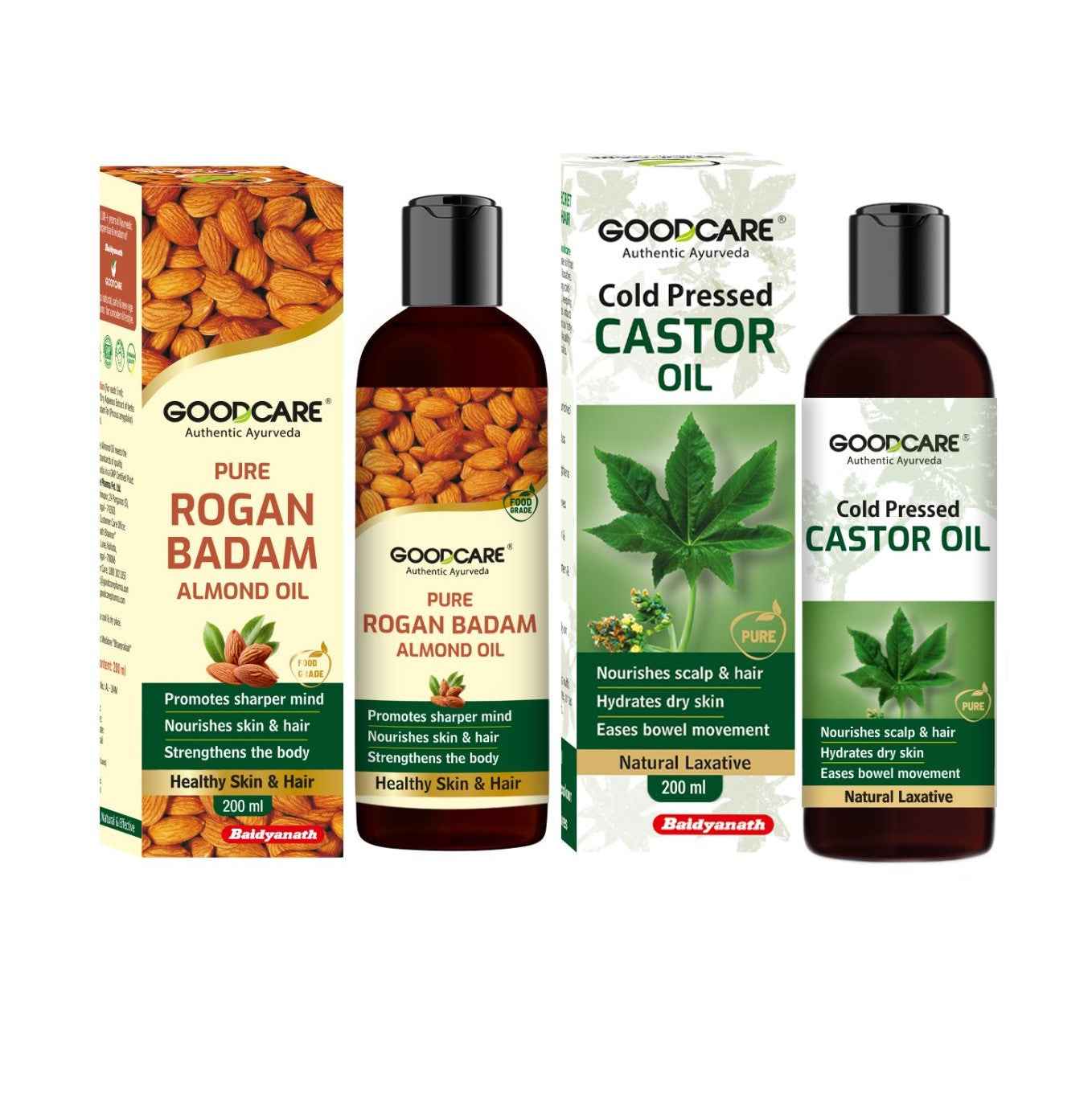 Rogan Badam & Castor Oil Combo For Ultimate Skin & Hair Care