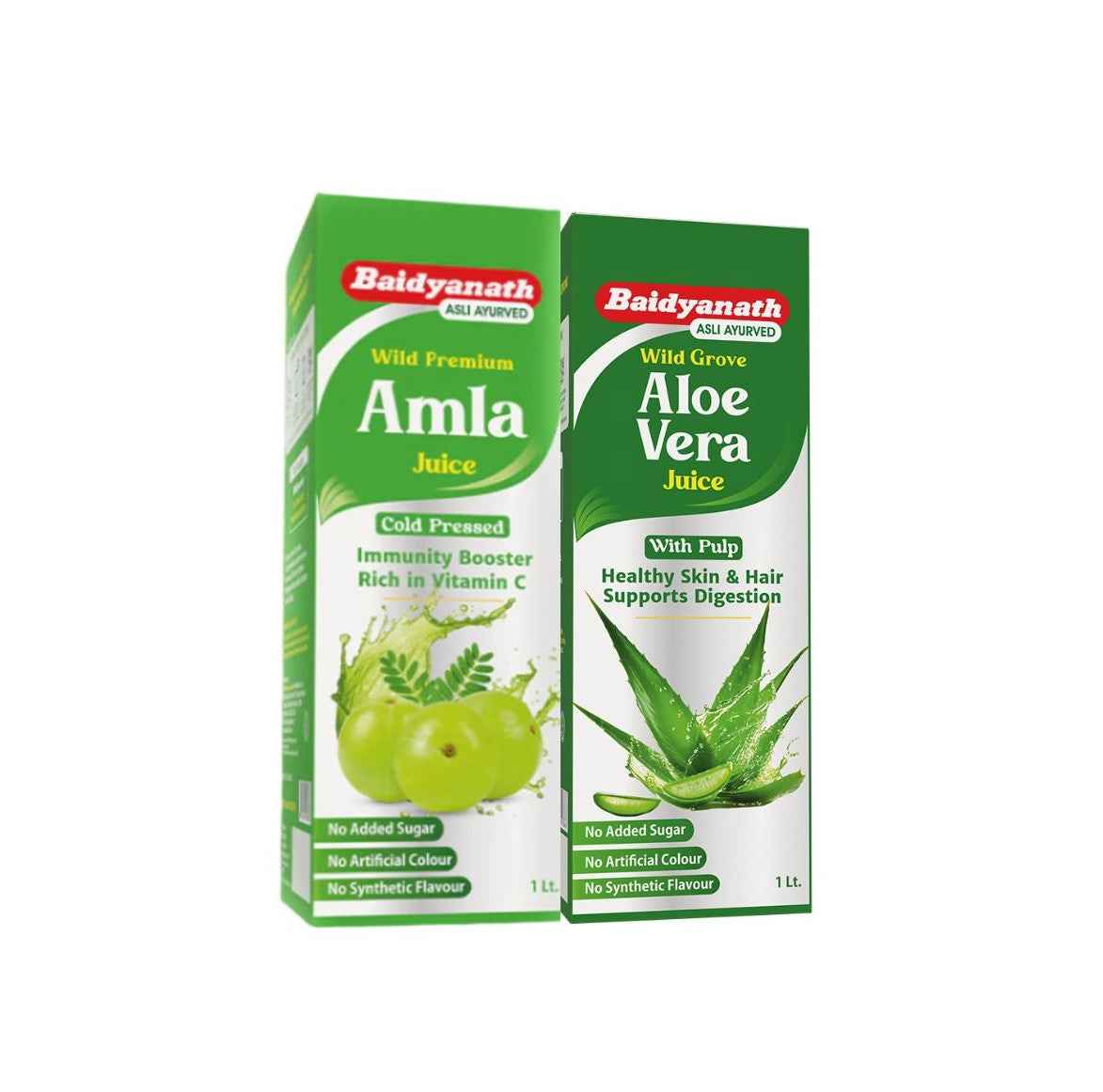 Baidyanath Amla Juice and Aloevera Juice 1 lit Combo