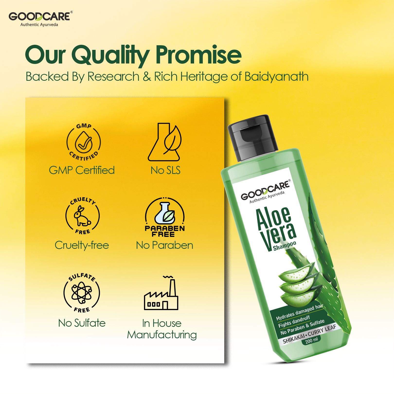 Goodcare Aloe Vera Shampoo - 200 ML