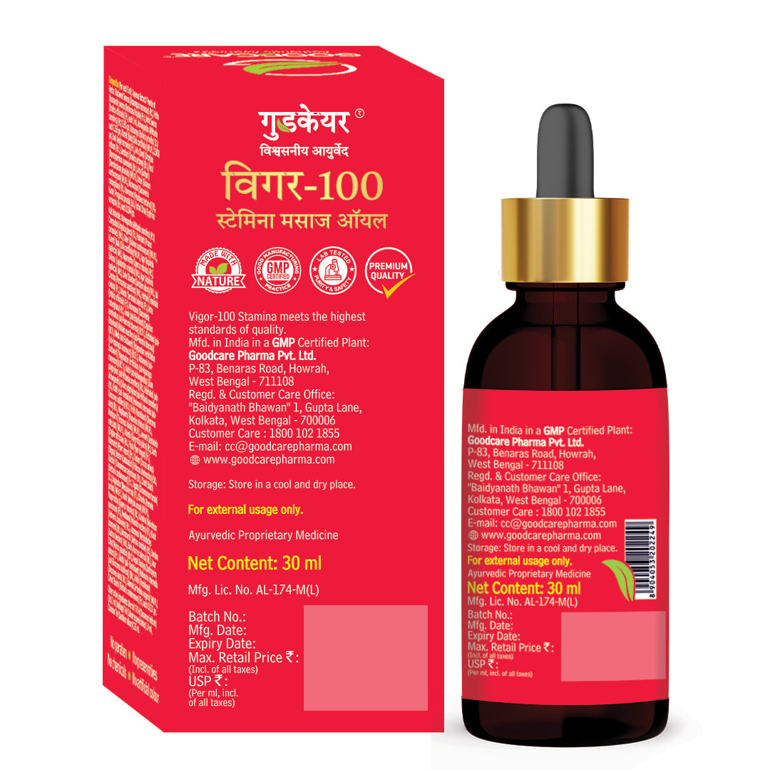 Vigor 100 Stamina Boost Pack: Oil & Capsules