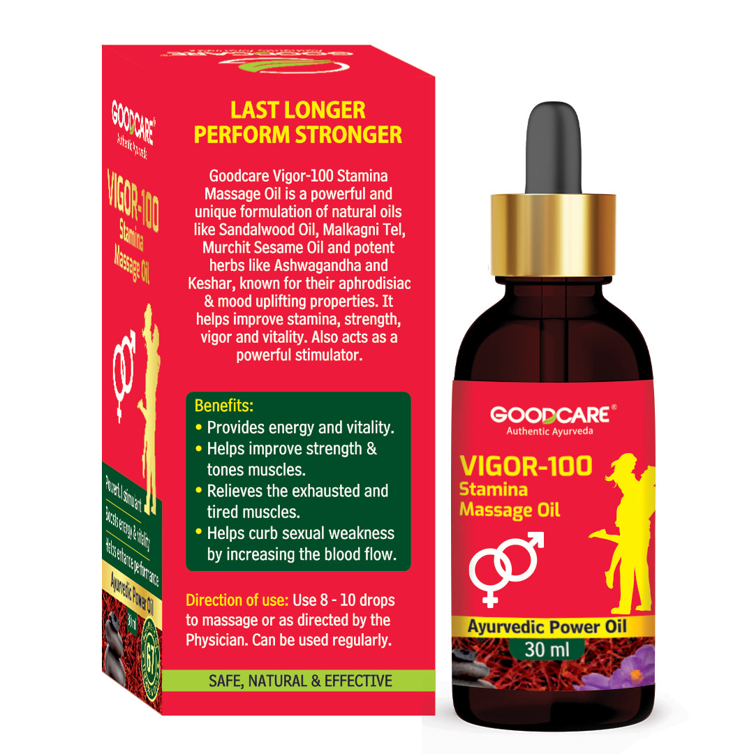 Vigor 100 Stamina Boost Pack: Oil & Capsules
