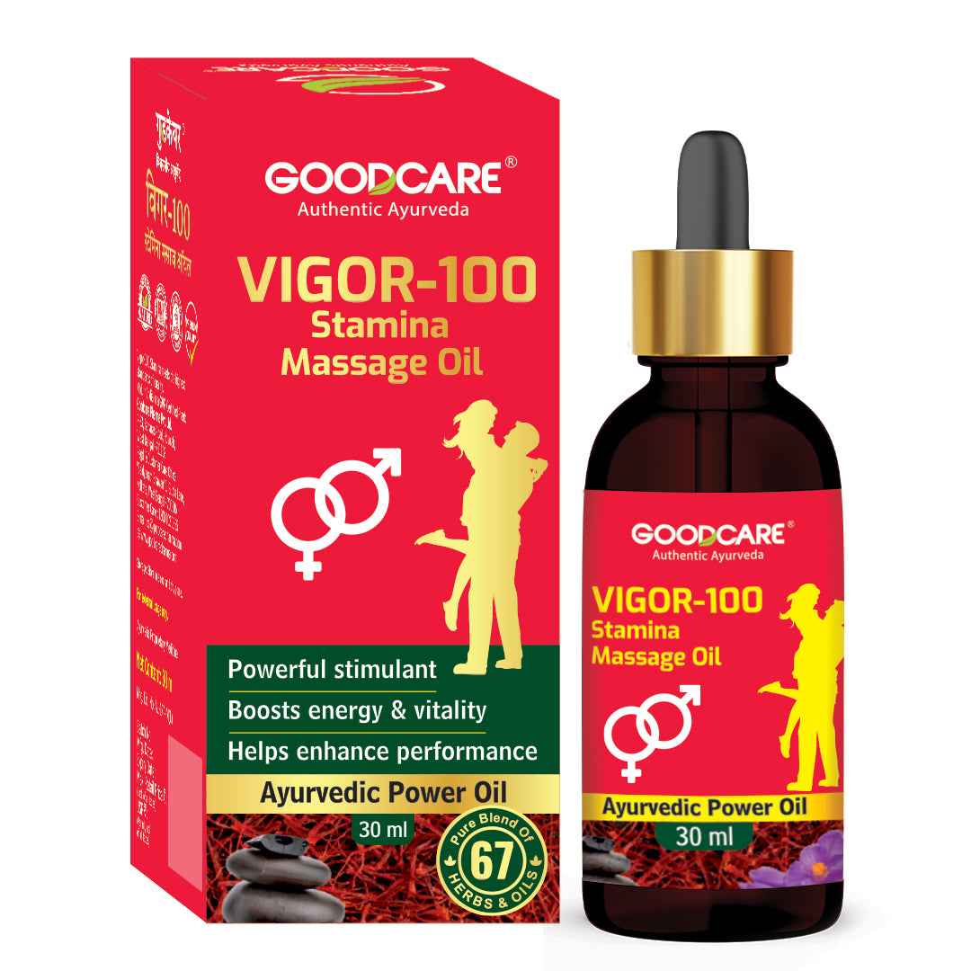 Goodcare Vigor-100 Stamina Massage Oil – Boost Energy, Vitality & Performance - 30 ml