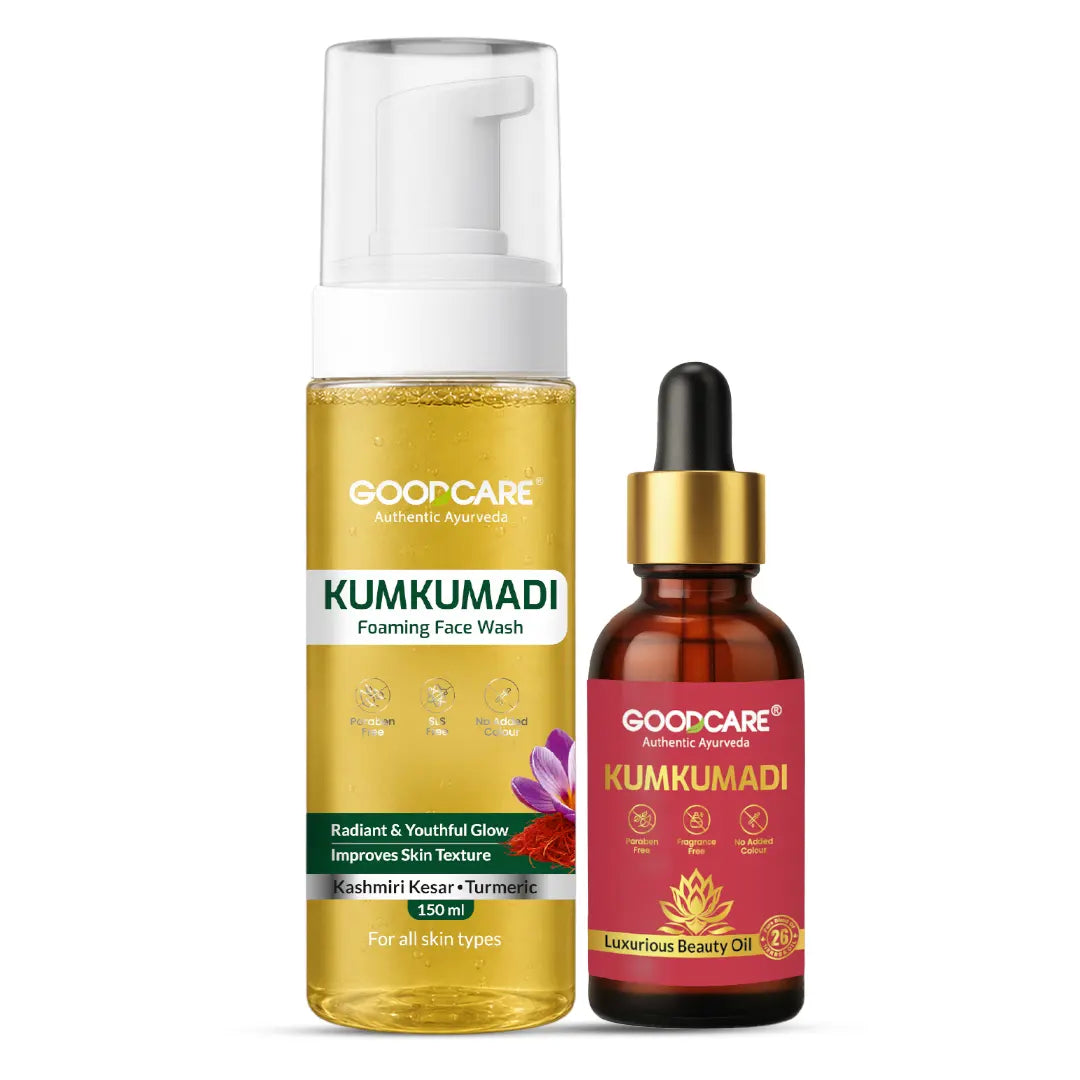 Kumkumadi Oil & Facewash Combo For Youthful Glow and Anti-Aging