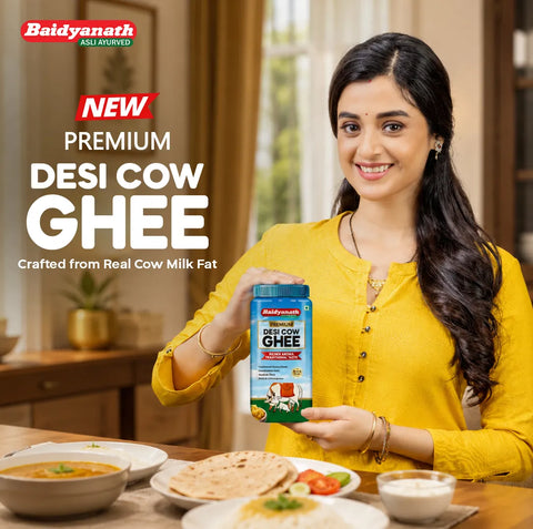 Baidyanath Premium Desi Cow Ghee – Pure Traditional Ghee for Energy, Immunity & Ayurvedic Wellness - 900ml