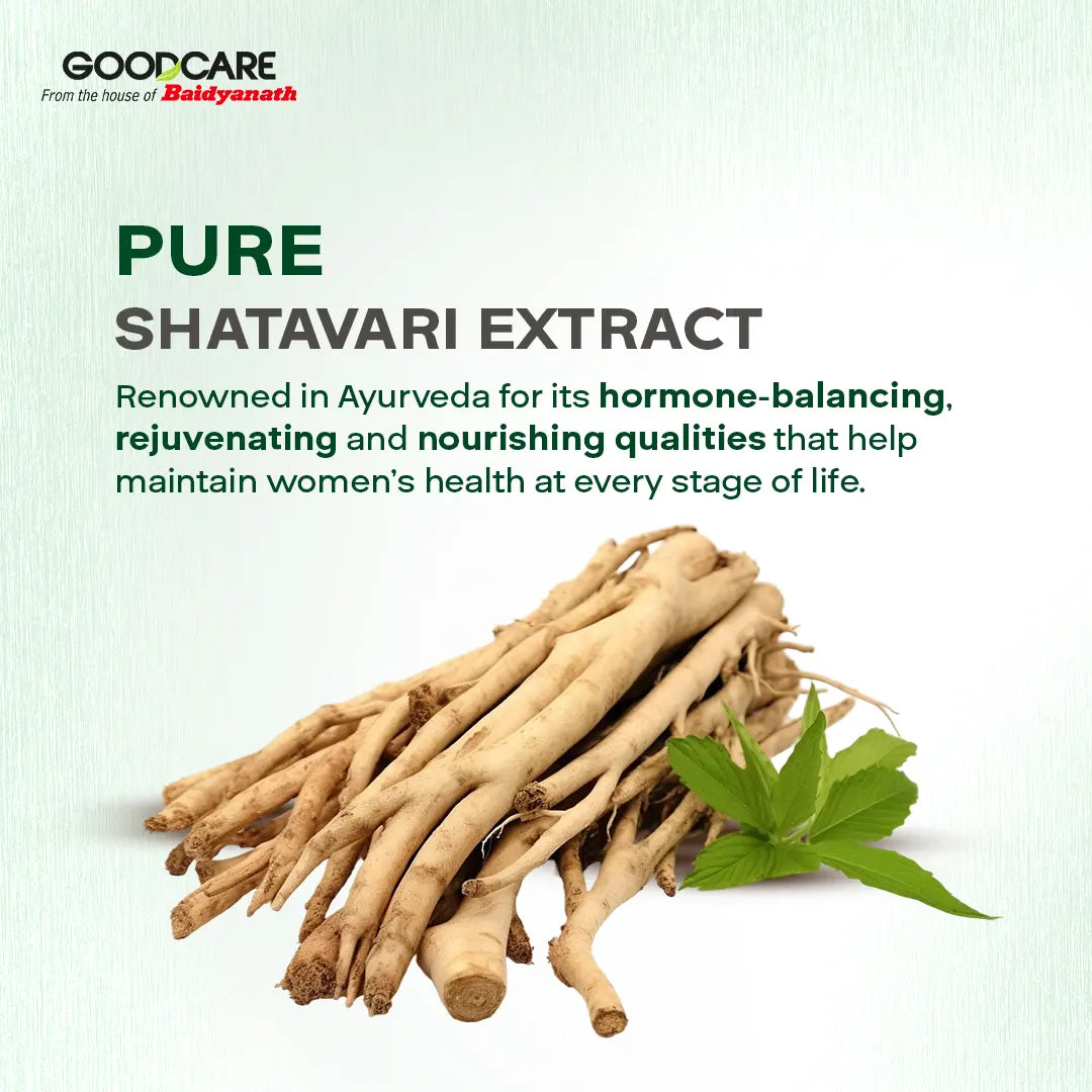 Goodcare Shatavari 60 Tablets For Women’s Strength, Energy, Immunity and Reproductive Health