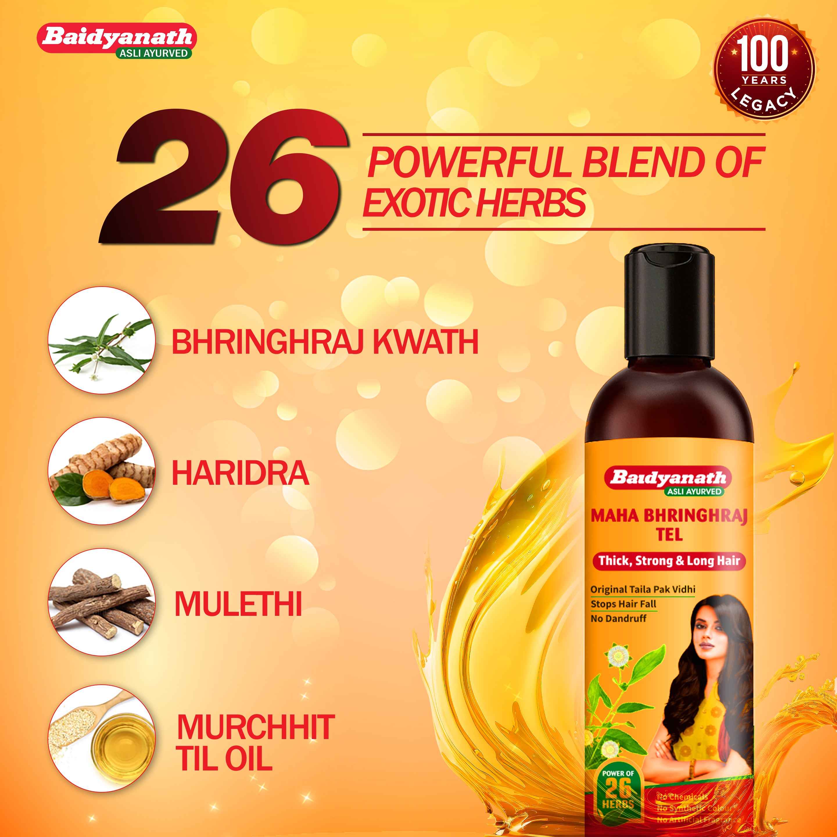 Baidyanath Mahabhringraj Oil 200ml - Image 3