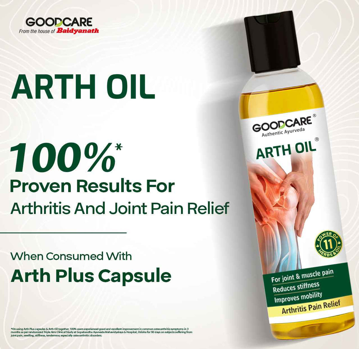 Pain Relief Arth Oil & Arth Plus Capsule Combo - Baidyanath