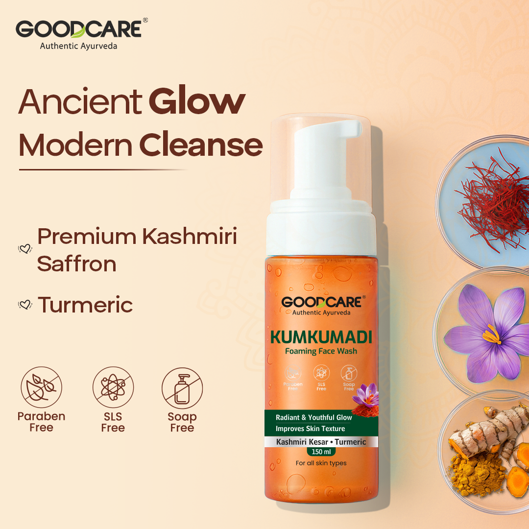 Kumkumadi Glow Combo – Kumkumadi Oil 30ml + Foaming Face Wash 150ml Ayurvedic Brightening Skincare Set