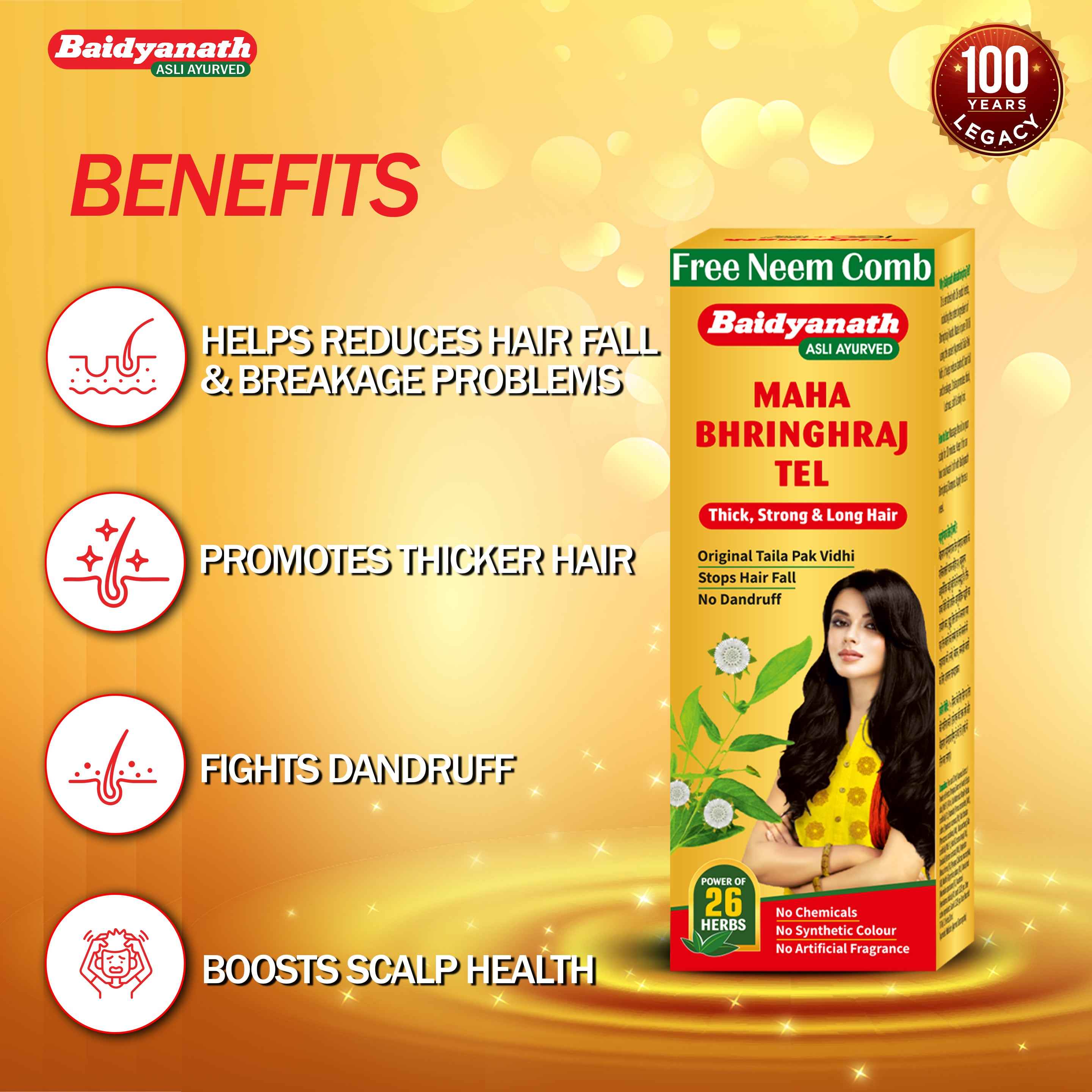 Baidyanath Mahabhringraj Oil 200ml - Image 4