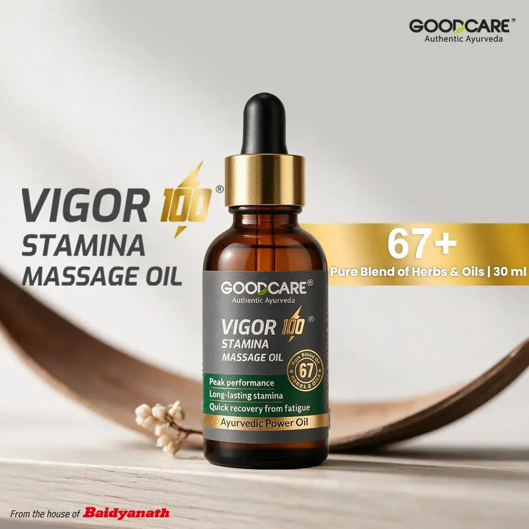 Goodcare Vigor-100 Stamina Massage Oil – Boost Energy, Vitality & Performance - 30 ml