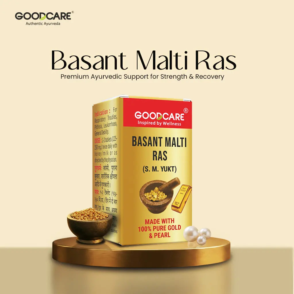 Goodcare Basant Malti Ras | (With Gold & Pearl)-10 Tab