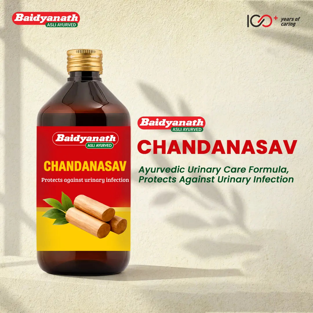 Baidyanath Chandanasav 450 ml | Ayurvedic Urinary Health & Urogenital Support Tonic
