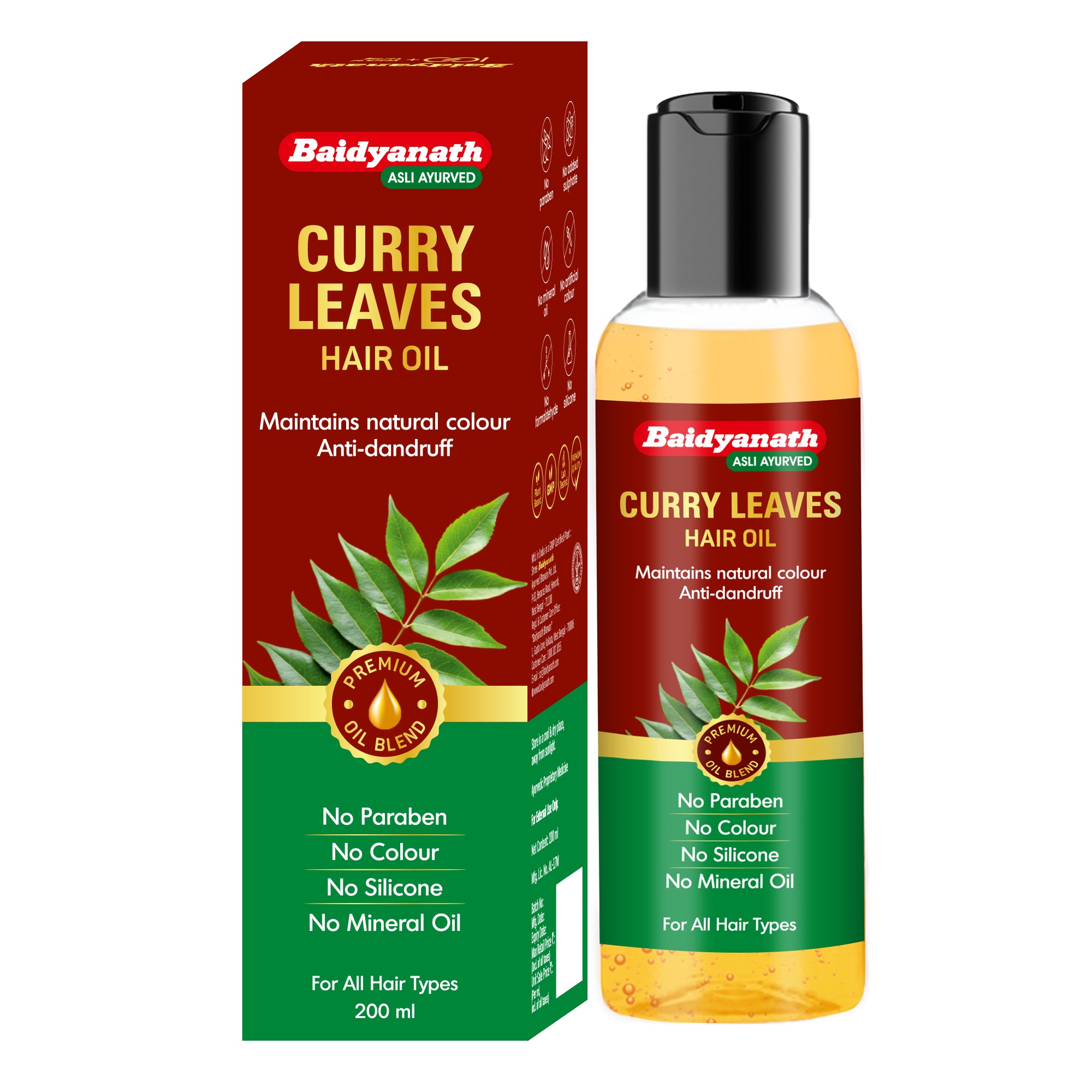 Baidyanath Curry Leaves Hair Oil - 200ml