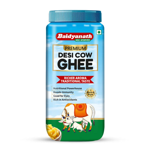 Baidyanath Premium Desi Cow Ghee – Pure Traditional Ghee for Energy, Immunity & Ayurvedic Wellness - 900ml