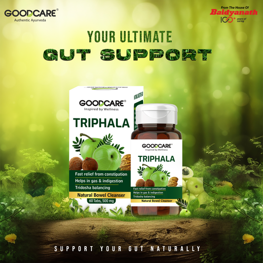 GOODCARE Triphala Tablets | Supports Bowel Wellness | Helps in Healthy Digestion - 60 Tab