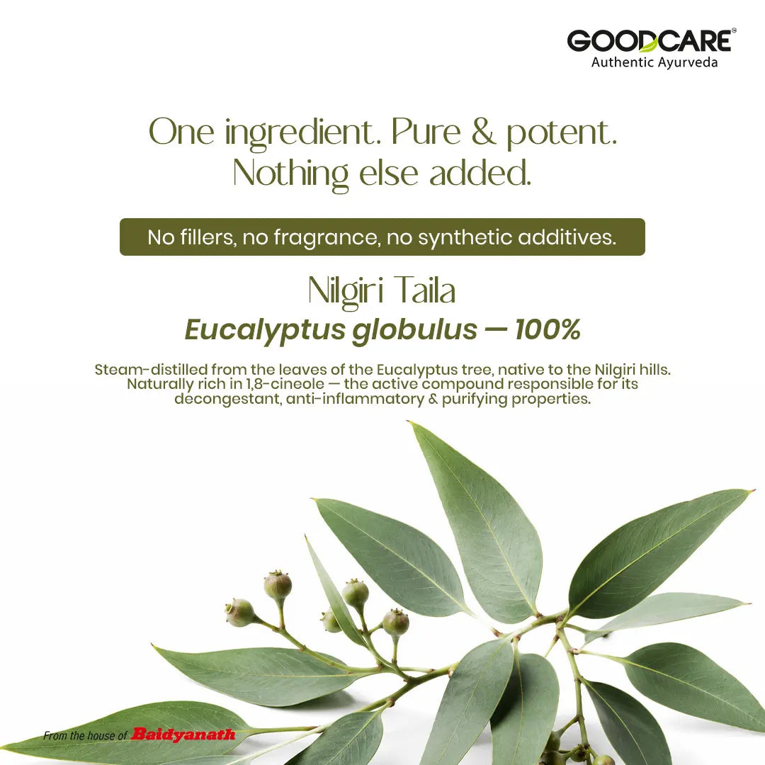 Goodcare Eucalyptus Oil – 30ml Natural Relief for Cough, Skin & Muscle Comfort