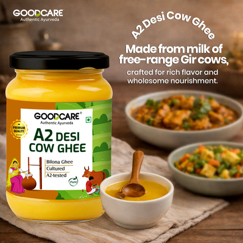 Goodcare A2 Desi Cow Ghee – 500gm Pure Bilona Ghee from Gir Cows