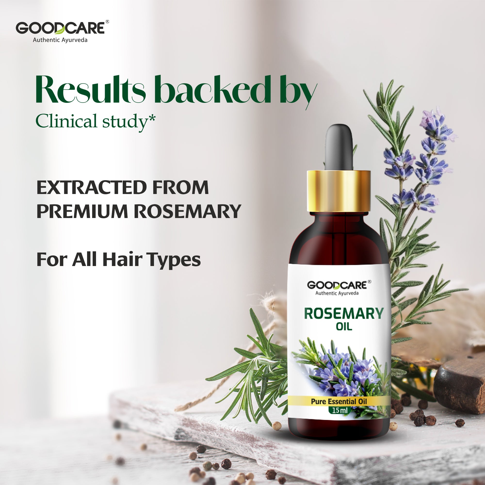 Goodcare Rosemary Essential Oil 15 Ml For Stronger & Healthier Hair