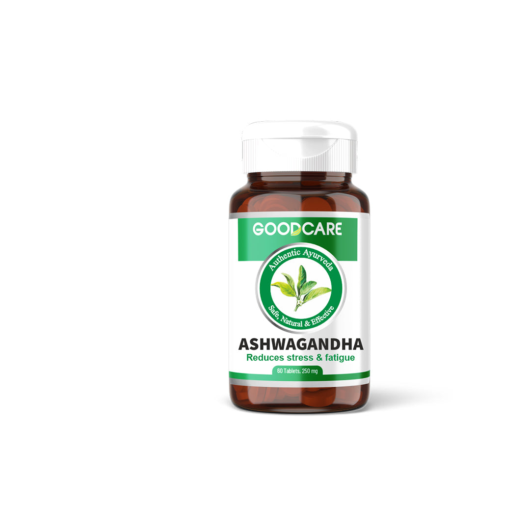 GOODCARE Ashwagandha Tablets | Stress Relief, Relaxes Mind & Body and promotes good sleep, Improves Strength, Energy & Wellness - 60 Tablets
