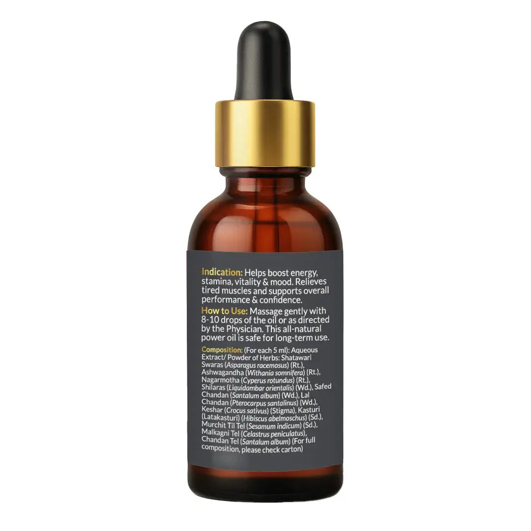 Goodcare Vigor-100 Stamina Massage Oil – Boost Energy, Vitality & Performance - 30 ml