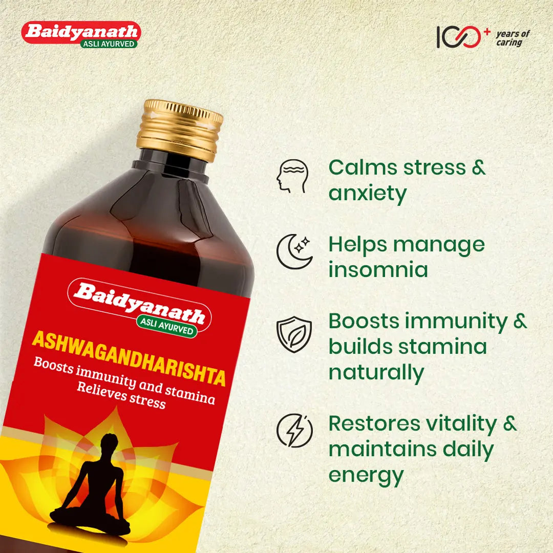 Baidyanath Ashwagandharishta Tonic - 450ml