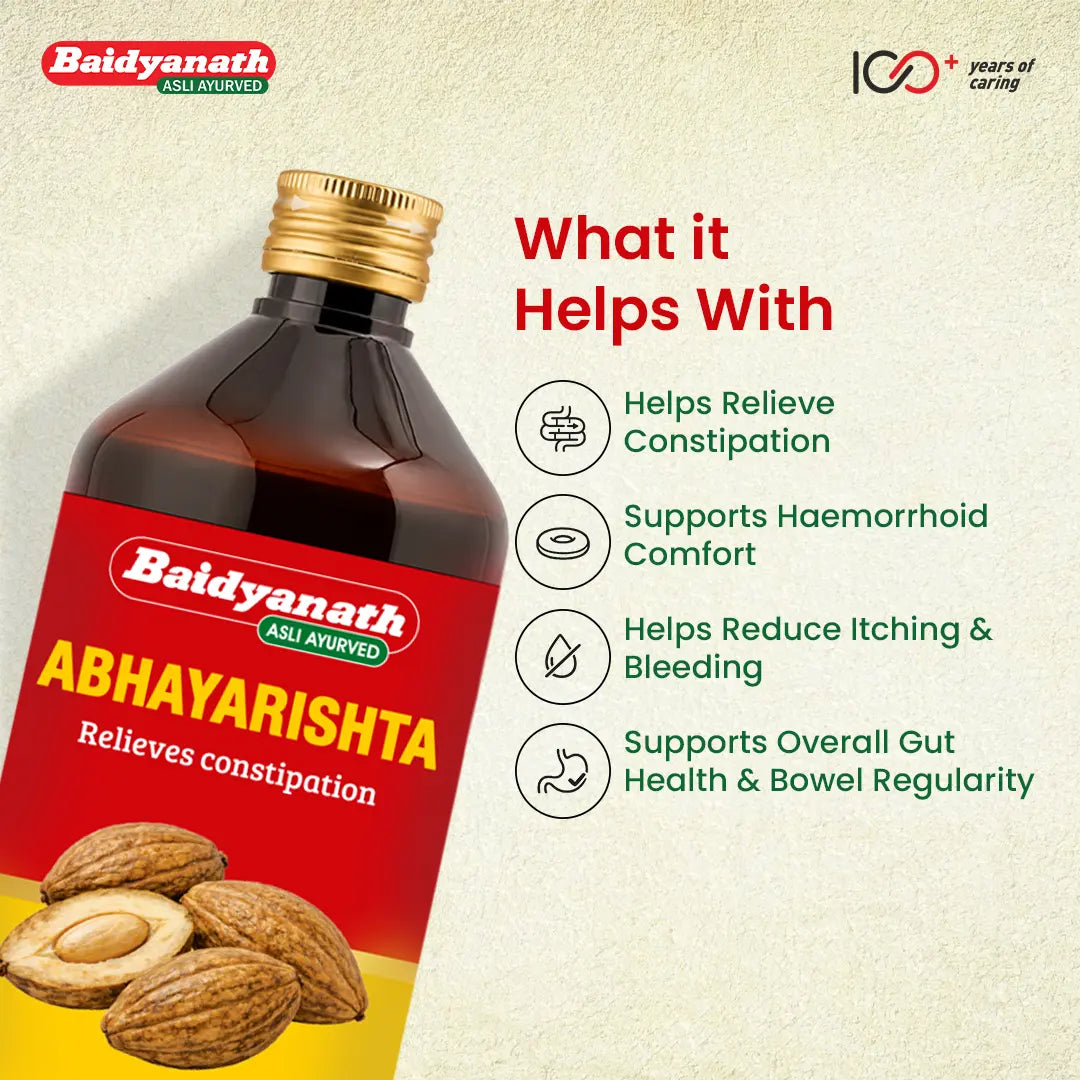 Baidyanath Abhayarishta - Digestive Health Supplement - 450 ml