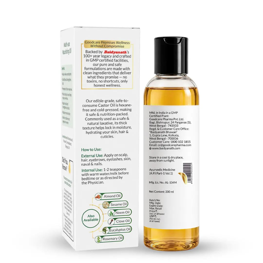 Goodcare Natural Premium Cold Pressed Castor Oil