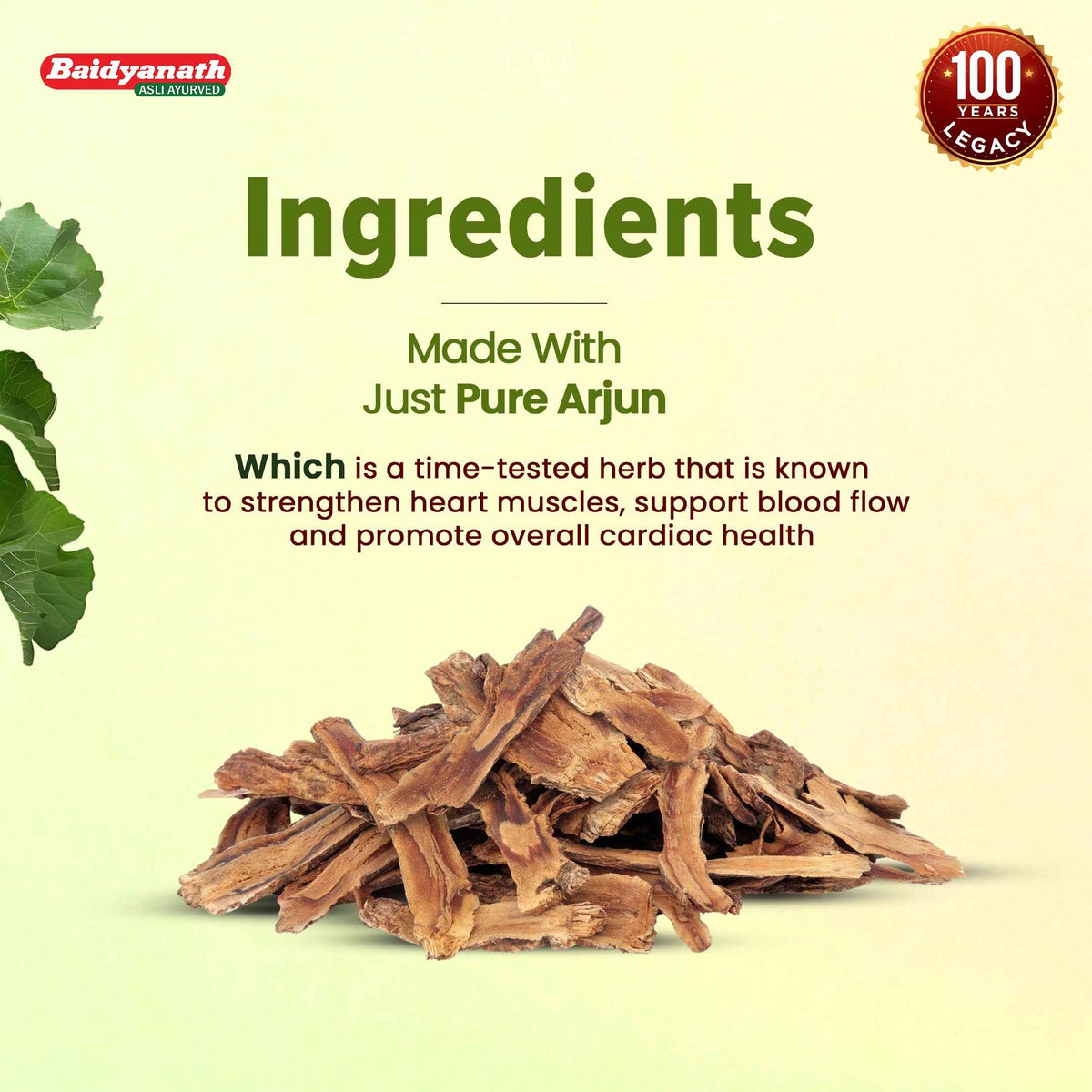 Baidyanath Arjun 60 Tablet For Healthy Heart Functions - Baidyanath