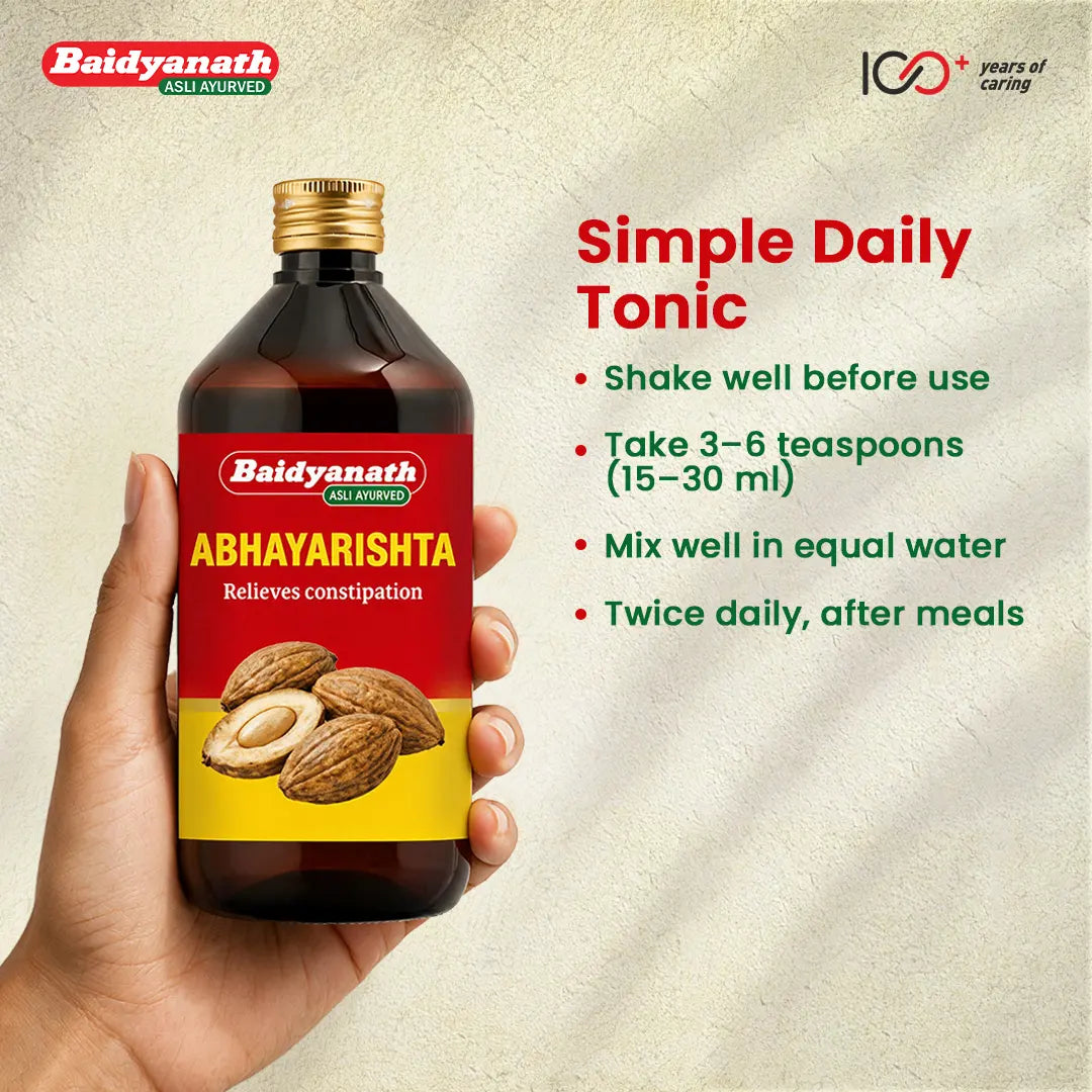 Baidyanath Abhayarishta - Digestive Health Supplement - 450 ml