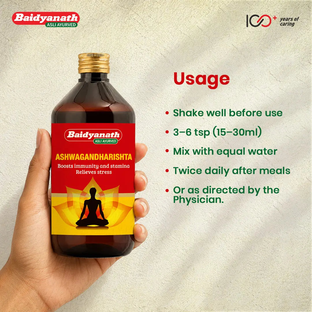Baidyanath Ashwagandharishta Tonic - 450ml
