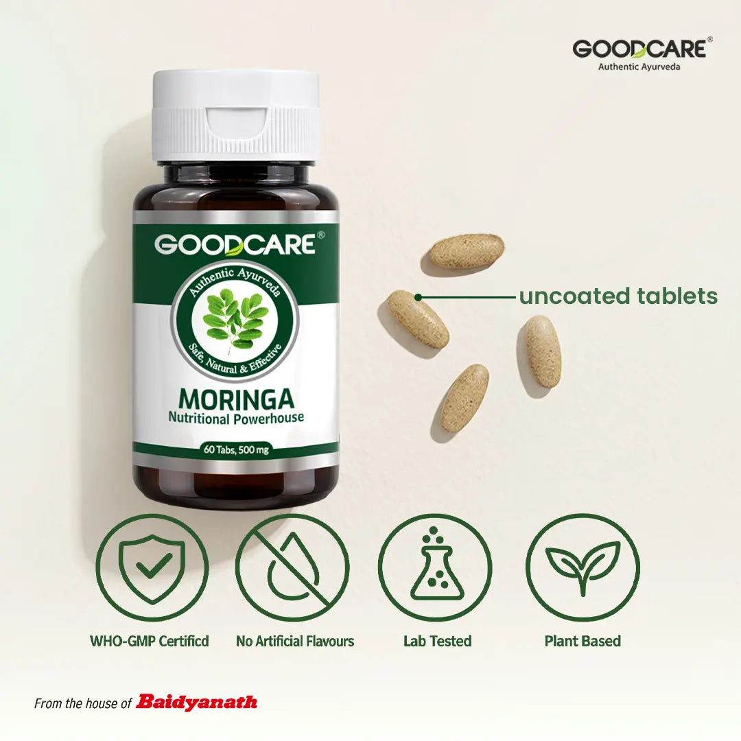 Goodcare Moringa 60 Tablets For Boosting Energy, Immunity and Metabolism