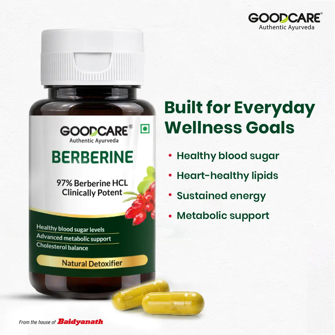 Goodcare Berberine 60 Capsules – Natural Support for Blood Sugar, Cholesterol & Metabolic Health