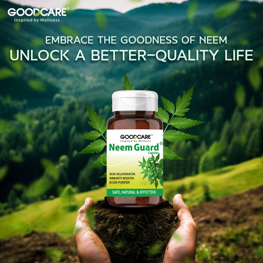 GOODCARE Neem Guard Capsules I Natural Immunity Booster and maintains healthy skin Powerful Blood Purifier & Boosts Liver Health & Metabolism - 60 Capsules