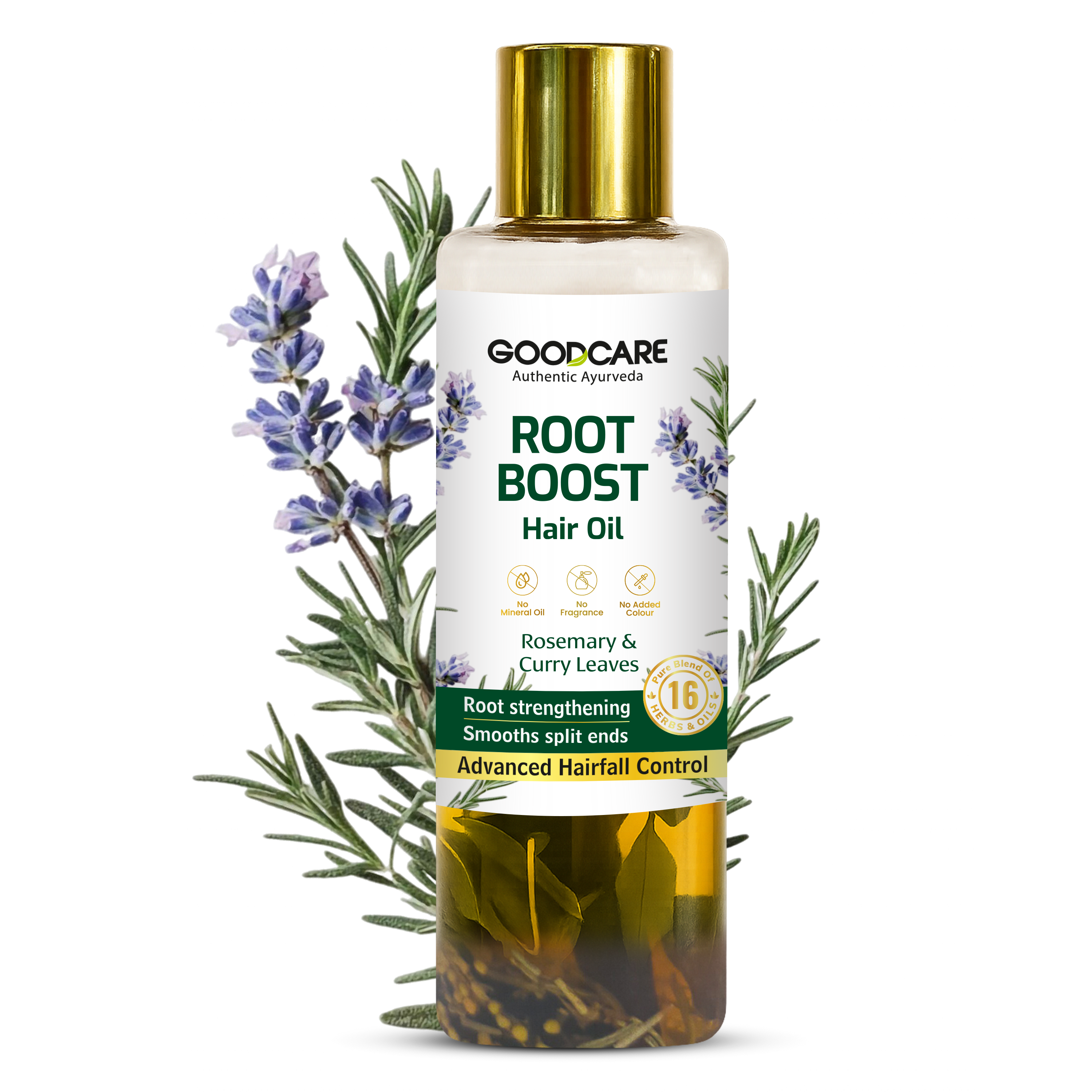 Goodcare Root Boost Hair Oil – Enriched with Rosemary & Curry Leaves, Strengthens Roots, Reduces Hair Fall & Promotes Healthy Growth - 100 ml