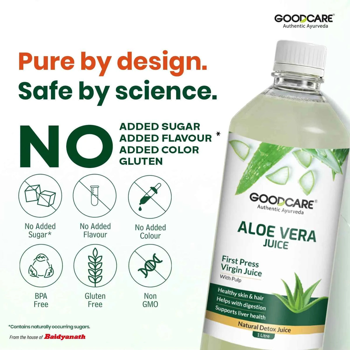 Goodcare Aloe Vera Juice | First Press Virgin Juice | 1 Litre