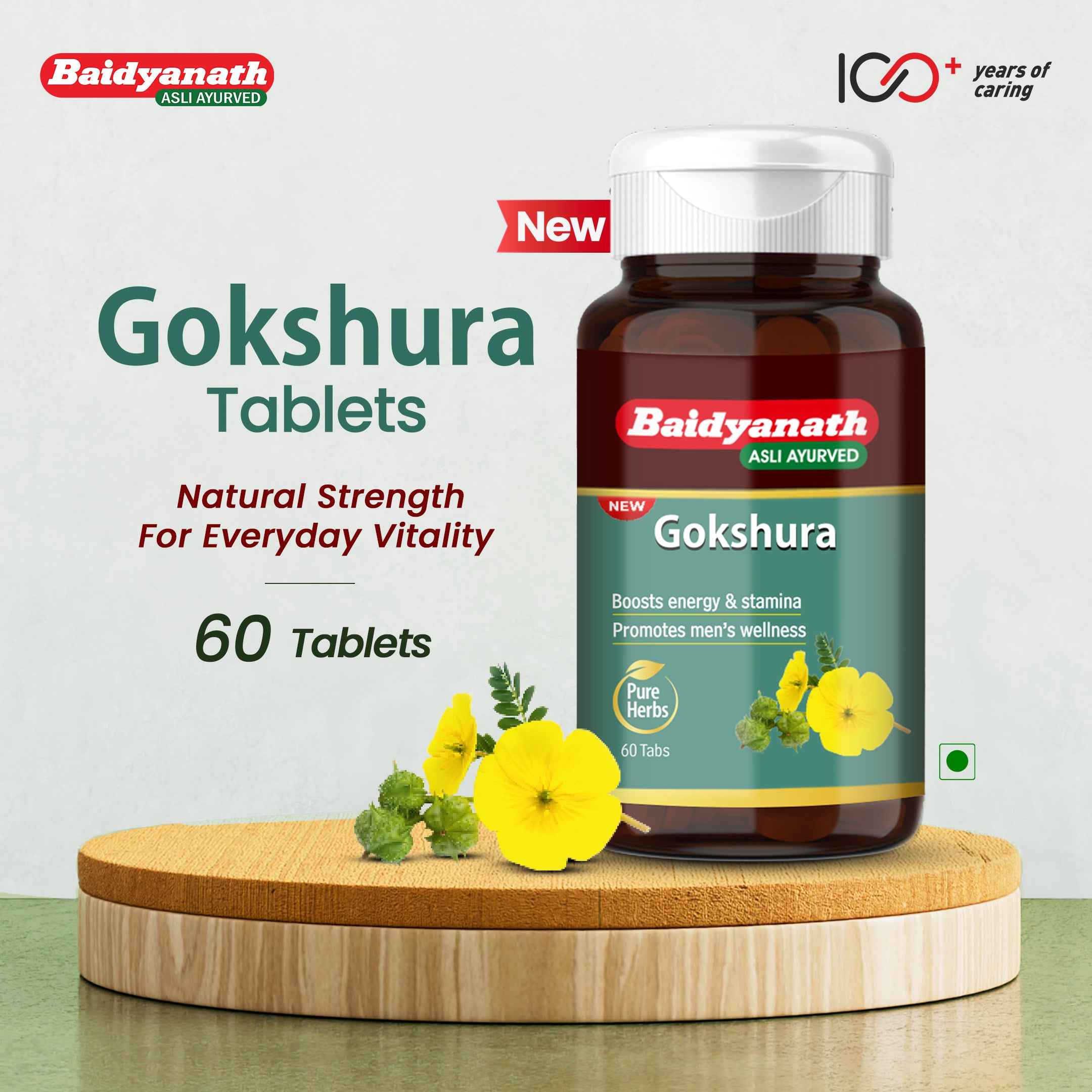 Baidyanath Gokshura 60 Tablets – Ayurvedic Men’s Wellness Support for Strength & Stamina