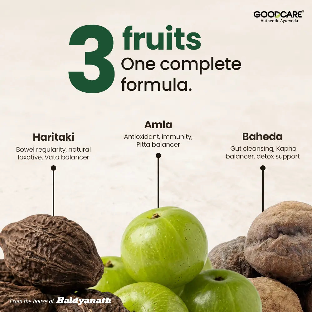 Goodcare Triphala Churna – Ayurvedic Laxative & Detox for Healthy Digestion - 500 Gm