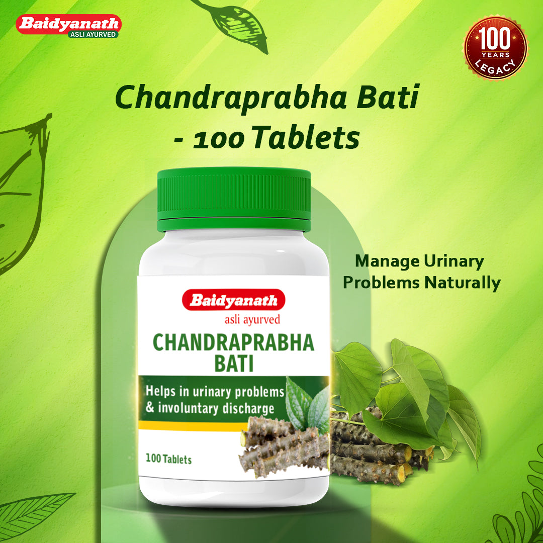 Baidyanath Chandraprabha Bati Tablet – Ayurvedic Support for Urinary Health & Healthy Urine Flow (51 Herb Formula)