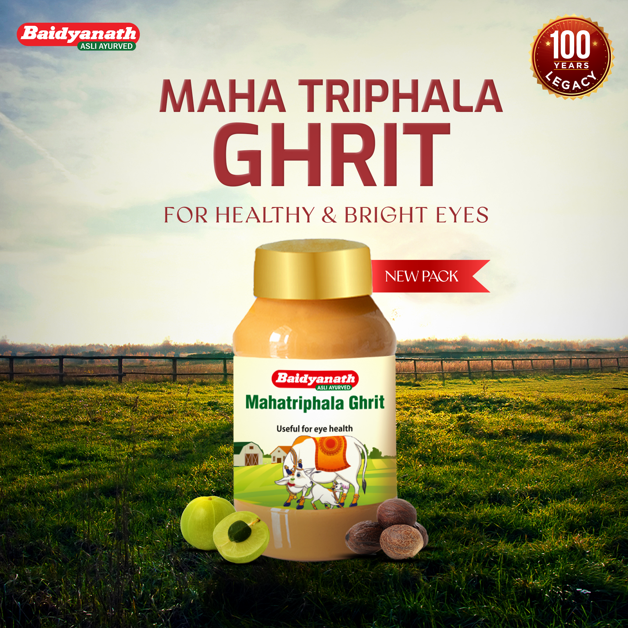 Baidyanath Mahatriphala Ghrita- For Healthy Eye - 100ml