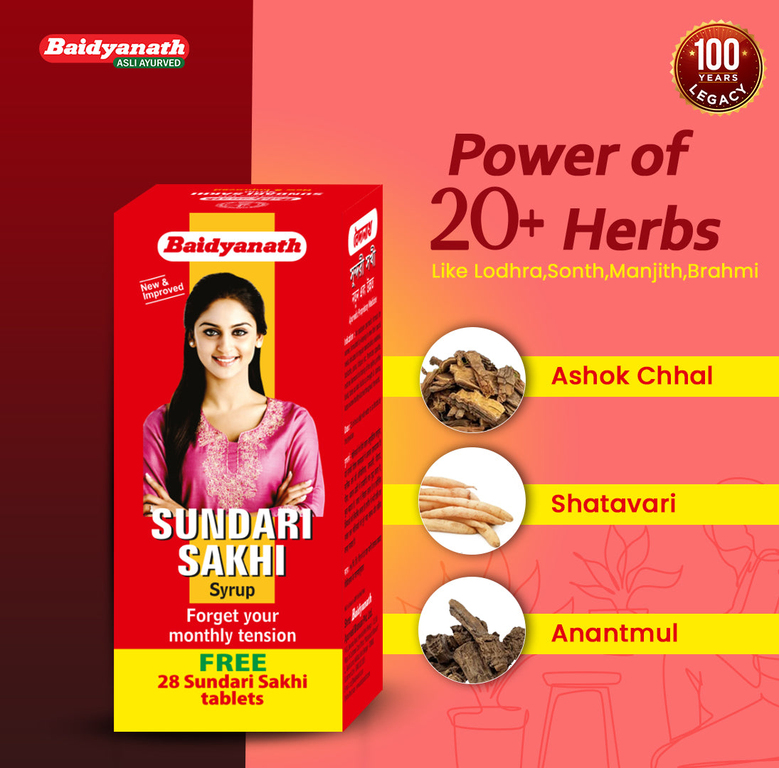 Baidyanath Sundari Sakhi An Ultimate Menstural Pain Relieve-450 ml