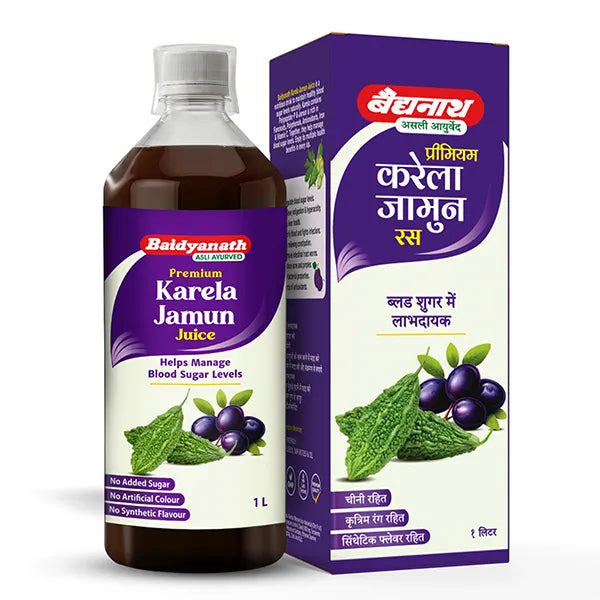 Karela Jamun Juice Maintain Healthy Blood Sugar Levels-1 Ltr