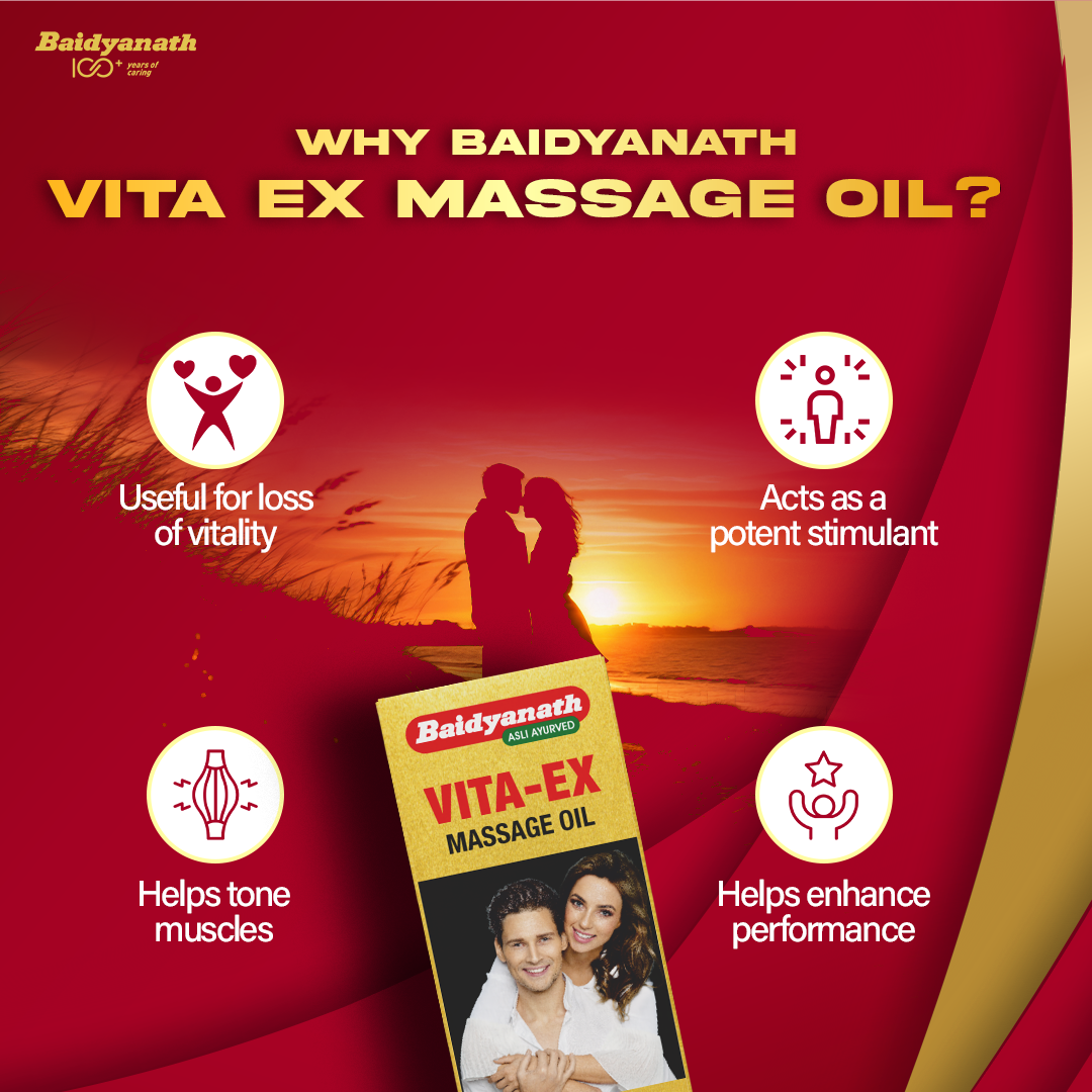 Baidyanath Vita-Ex Oil & Vita-Ex Gold Plus Capsule Combo for Strength, Stamina & Vitality