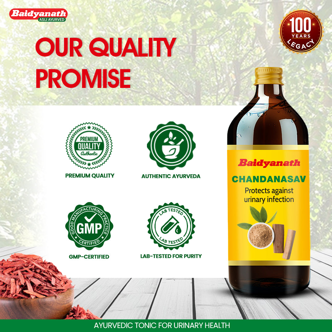 Baidyanath Chandanasav 450 ml | Ayurvedic Urinary Health & Urogenital Support Tonic