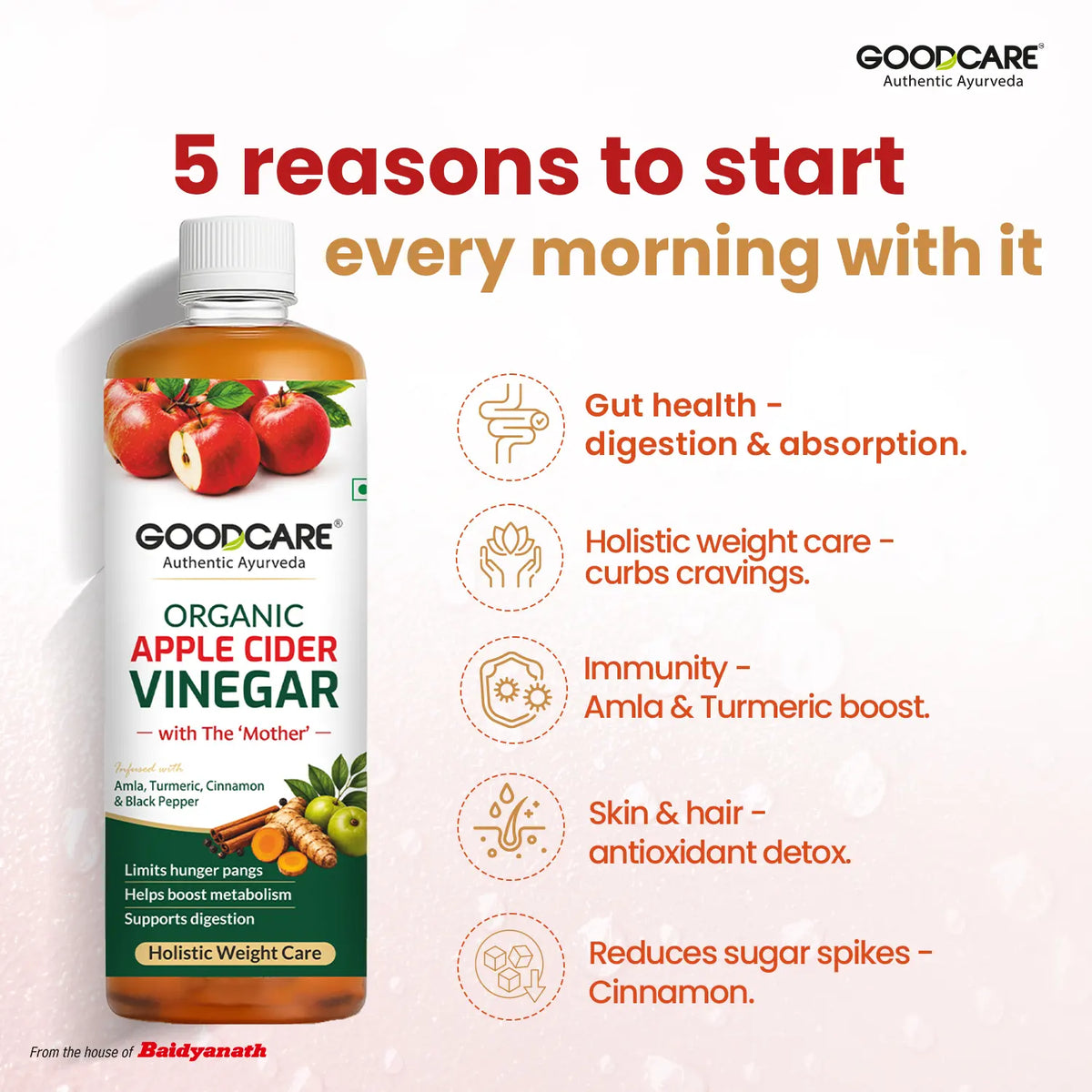 Goodcare Organic Apple Cider Vinegar- 500 ML