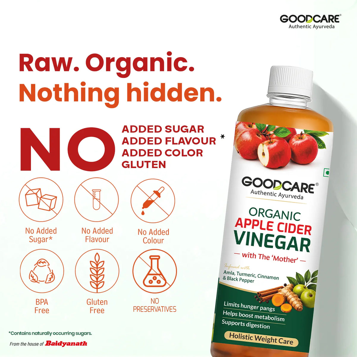 Goodcare Organic Apple Cider Vinegar- 500 ML