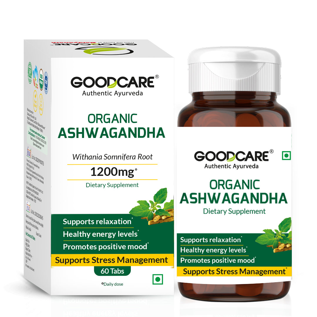 Goodcare Organic Ashwagandha 60 Tablets – Stress Relief, Energy & Wellness Support