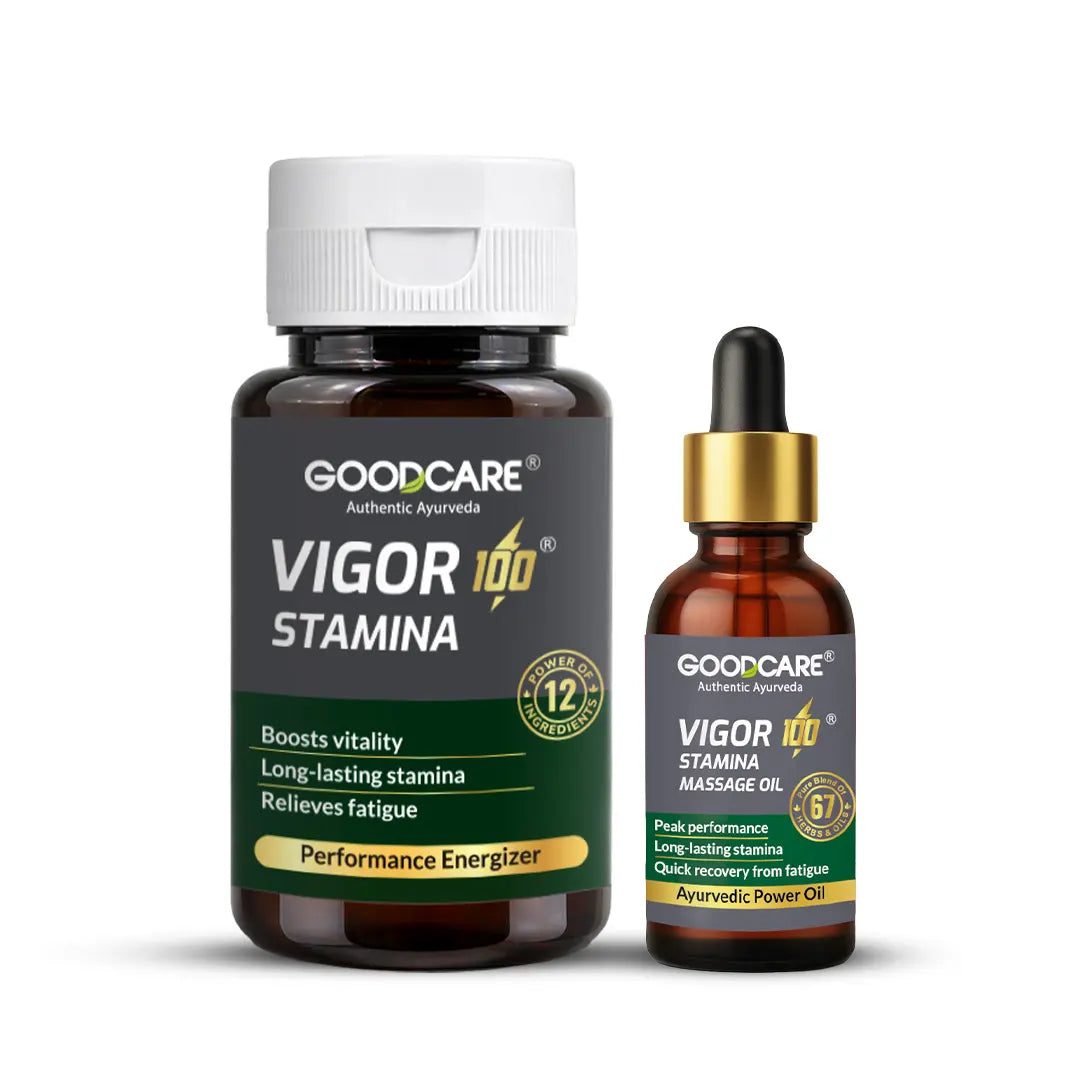Goodcare Vigor-100 Stamina Combo – Vitality Oil & Capsules for Strength & Endurance